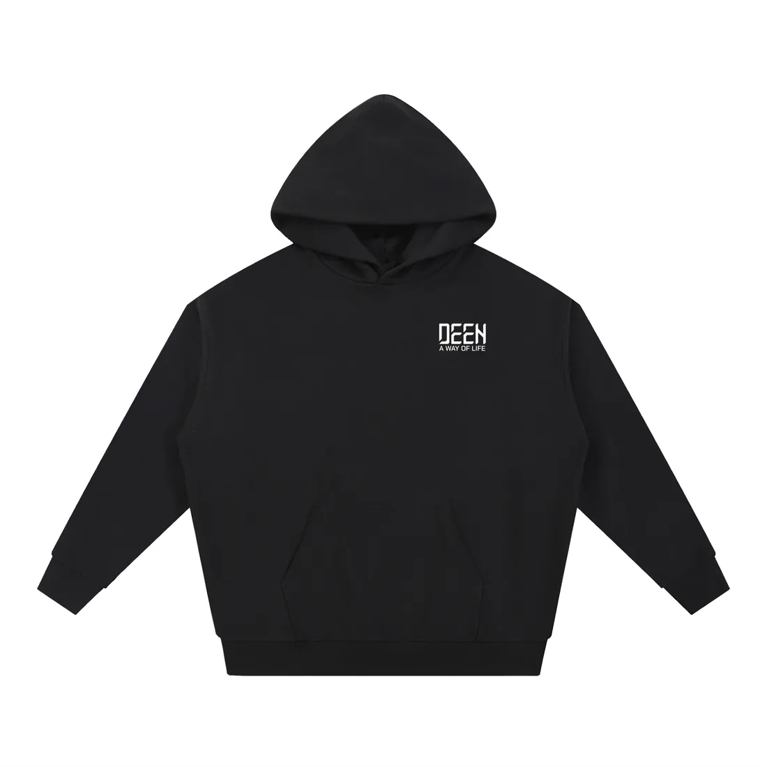 The Logo Hoodie in black, front with the DEEN logo on the chest